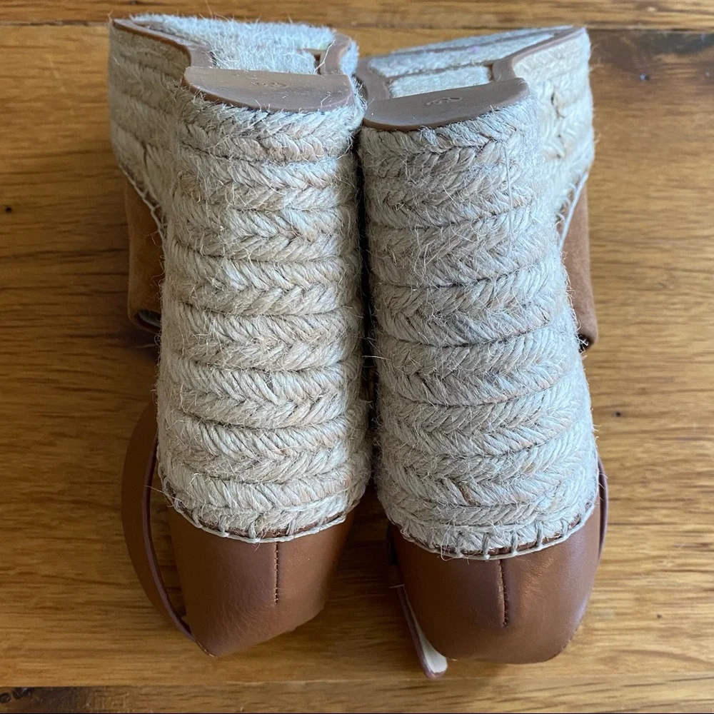 Marc Fisher Adalyn Espadrille Wedge Sandal Women’s SZ 5.5 in Tan Saddle - Picture 6 of 8